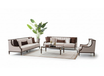 3+3 Sitzer & Couchtisch – großzügiges & bequemes Sofa-Set