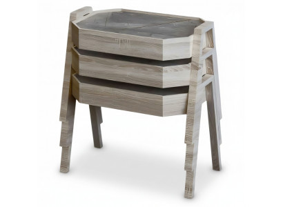 Elegantes graues Couchtisch-Set aus Holz im modernen Stil