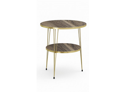 Beistelltisch aus Metall in Braun modern eleganter Wohnzimmertisch