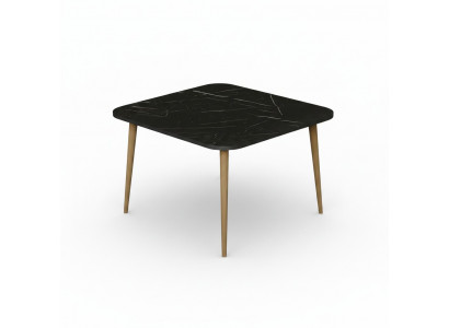Schwarzer Holztisch modern elegant für Wohnzimmer