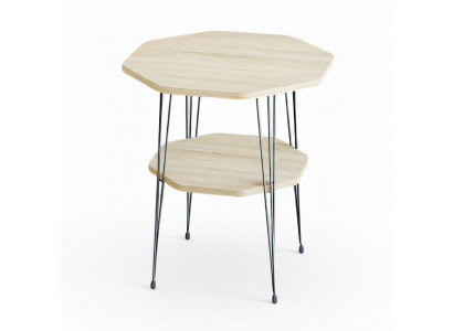 Beistelltisch aus Metall in Beige modern eleganter Stil