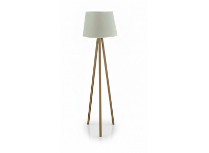 Moderne graue Stehlampe aus Holz mit dimmbarer Funktion