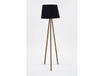 Moderne schwarze Stehlampe aus Holz für Wohnzimmer und Schlafzimmer