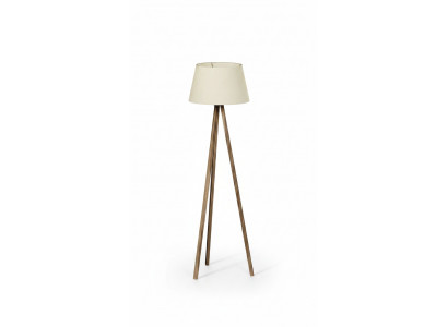 Beige Holz Stehlampe im eleganten Design für Wohnzimmer