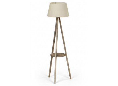 Stehlampe mit Regal Holz Beige Modern Elegant