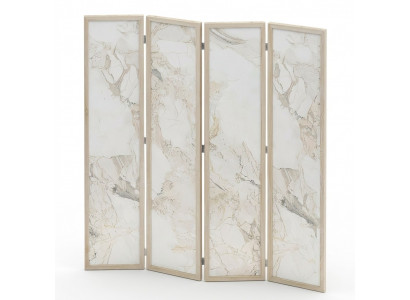 Eleganter Raumteiler in Beige aus MDF mit modernem Design