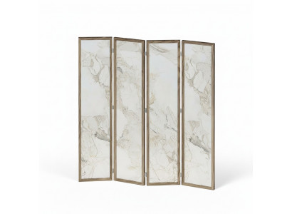 Eleganter beige Raumteiler aus MDF für Wohnzimmer und Büro