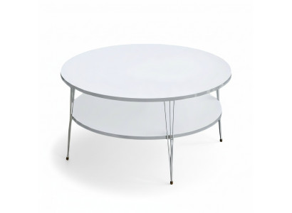 Moderner weißer Couchtisch aus Holz mit elegantem Design