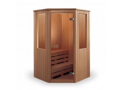 Sauna Heimsauna Saunakabine Saunaraum Massivholzsauna Dampfsauna 135x135 cm