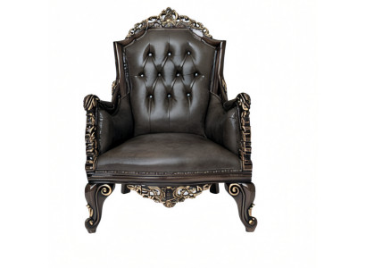 Moderner brauner Ledersessel stilvoll und elegant
