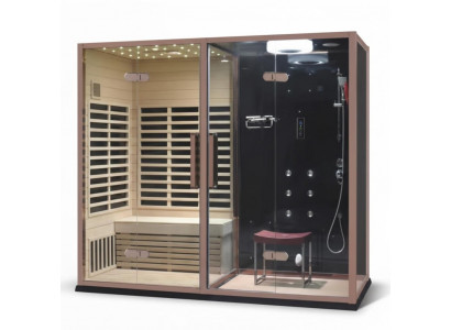 Sauna Saunakabine Multifunktionsdusche Dusch-Sauna-Kombination 200x120 cm