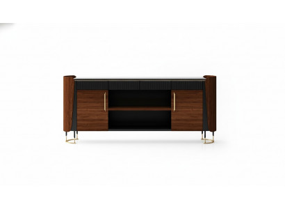 Elegante braune Holz-Konsole im modernen Design