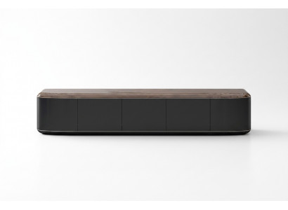 Schwarzer Holz TV-Ständer im modernen Design