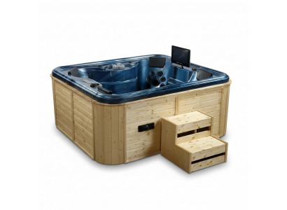 Massagebad Hydromassagewanne Whirlpool Whirlwanne Blubberbad 210x180 cm
