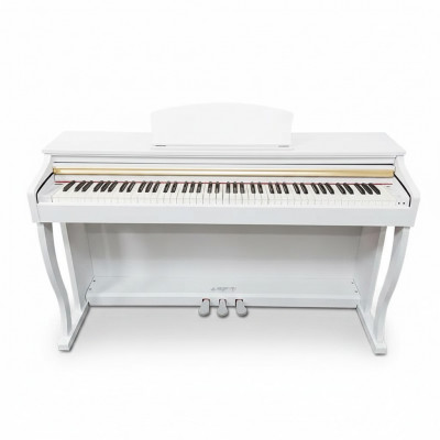 Bílý digitální stage piano lesklé pro domácnost