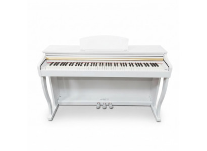 Bílý digitální stage piano lesklé pro domácnost