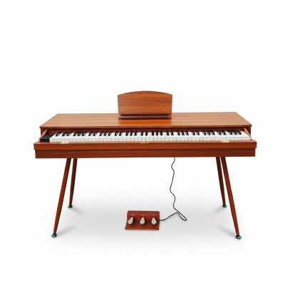 Digitální scénické piano černé lesklé vintage