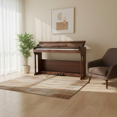 Digitální piano do domácnosti 137cm Hnědé