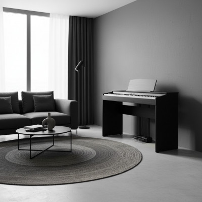Digitální piano do domácnosti 137 cm Černé