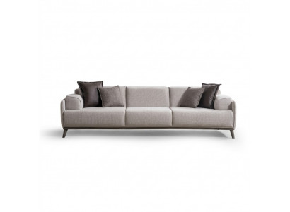 Graues Textil 3-Sitzer Sofa modern und stilvoll