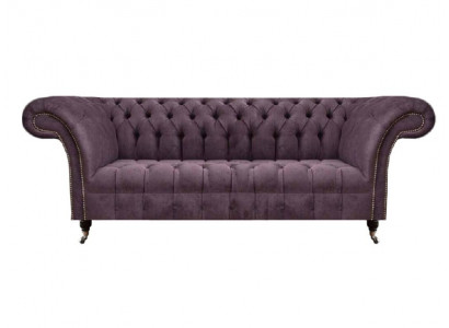 Chesterfield-Sofa Klassisches Design Stoffbezug Einfarbiges Material