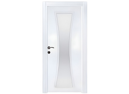 Weiße Tür mit Glaseinsatz  Elegante Paneeltür Türen für Haus und Wohnung