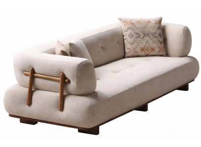 Neu 3-Sitzer-Sofa, modern, beige, Wohnzimmer, weich, bequem, großes Bett