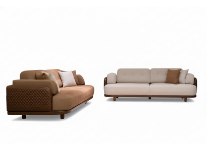Wohnzimmer Sofa Moderner Stil Weiß mit Kissen Bequem Komfortabell