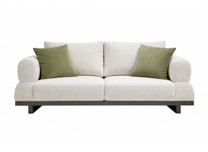Bequemes 3-Sitzer-Sofa Farbe: Weiß Modernes Design Einfarbiges Muster
