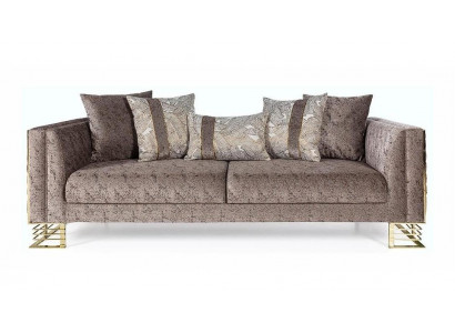 Brauner moderner 3-Sitzer-Sofa Stoffsofa Polstermöbel für zu Hause