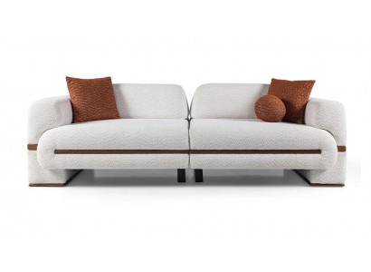 Weißes Stoffsofa stilvolles Sofa Polstermöbel für das Wohnzimmer