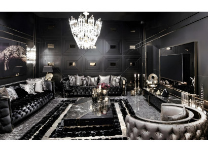 Luxuriöses Chesterfield Wohnzimmer Set Designer Sofas Couchtisch