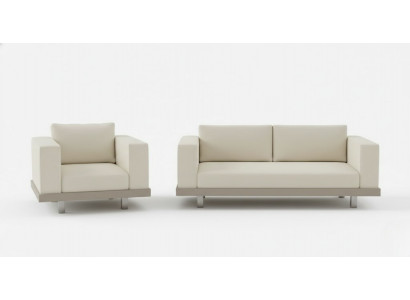 Komfortables Sofa-Set Beige Aluminiumrahmen Minimalistischer Stil