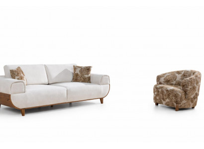Wohnzimmer-Set 3-Sitzer-Sofa Sessel Moderner Stil Weiches Sessel Neu
