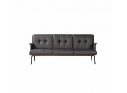 3-Sitzer-Sofa Minimalistischer Stil Schwarze Farbe Einzigartige Form