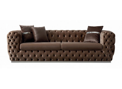 3-Sitzer-Sofa moderner Stil Farbe braun weich neu Wohnzimmer bequem
