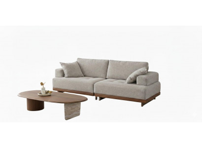 Wohnzimmer-Set Moderner Stil Stoffbezug Elegantes Design Beige Farbe