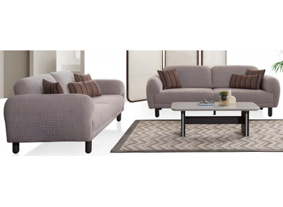 Premium-Sofa-Set Minimalistischer Stil Modernes Interieur Beige Farbe