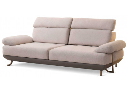 3 Sitzer Sofa Stil modern Farbe grau neu Wohnzimmer Stoff bequem weich