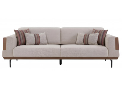 3-Sitzer-Sofa Minimalistischer Stil Modernes Interieur Holzrahmen