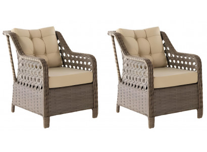 Sessel Moderner Stil Beige Braun Farbe Weicher Sessel Metallrahmen Neu