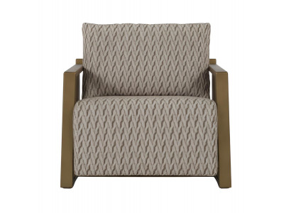 Brauner Sessel Minimalistischer Stil Chevron-Muster Modernes Design