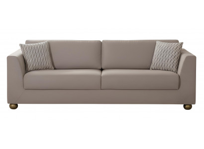 Neu 3-Sitzer-Sofa Modernes Interieur Hellbraune Holzrahmen Glatte Ecken