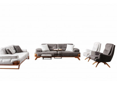 Wohnzimmer Set Modern Mehrfarbig Designer-Set Komfortabel Stoff Holz