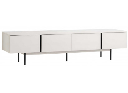TV-Schrank Stil modern Farbe weiß schwarz Wohnzimmer neu Holz quadratisch