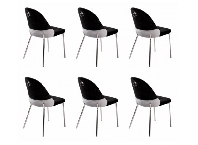 6x Stühle Stil modern Farbe schwarz neu Esszimmer praktisch bequem