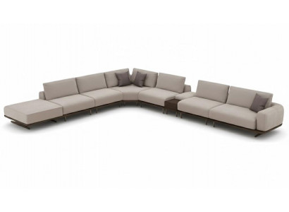 Design Ecksofa L-Form Beige – Modernes Sofa mit Massivholz-Gestell.