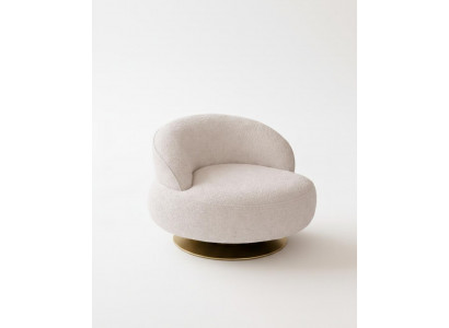 Bergère Modern Weiß Designer-Bergère Stoff Minimalismus Holz Sessel