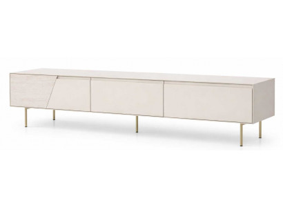 Tv Schrank Stil modern Farbe beige neu Holz quadratisch Metall geräumig