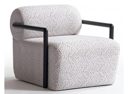 Sessel Modern Weiß Designer-Sessel Komfortabel Stoff Minimalismus